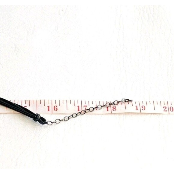 SILPADA N1494 Multi 5 Strand Black Leather Faceted Quartz Pendant Necklace - Picture 6 of 8